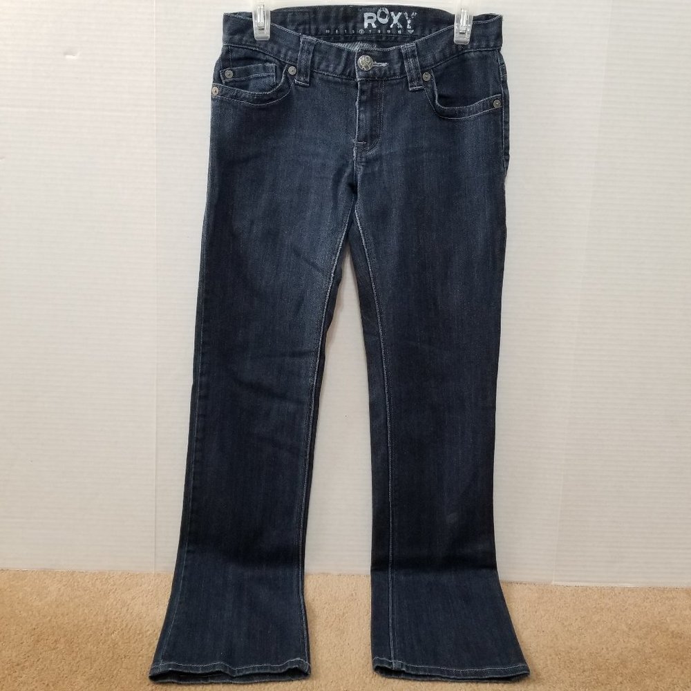 Roxy jeans 5 straight leg denim low rise waist